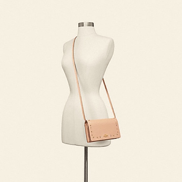 *RARE* COACH Tooled Leather Floral Foldover Crossbody/Clutch - Picture 3 of 16